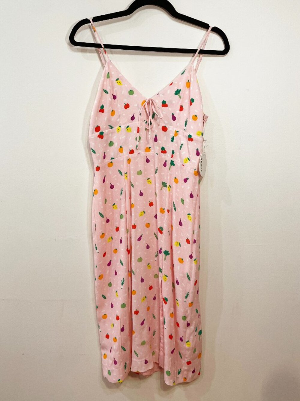 New Staud Kiwi Midi Sheath Dress Pink Fruit Veg 6 $215